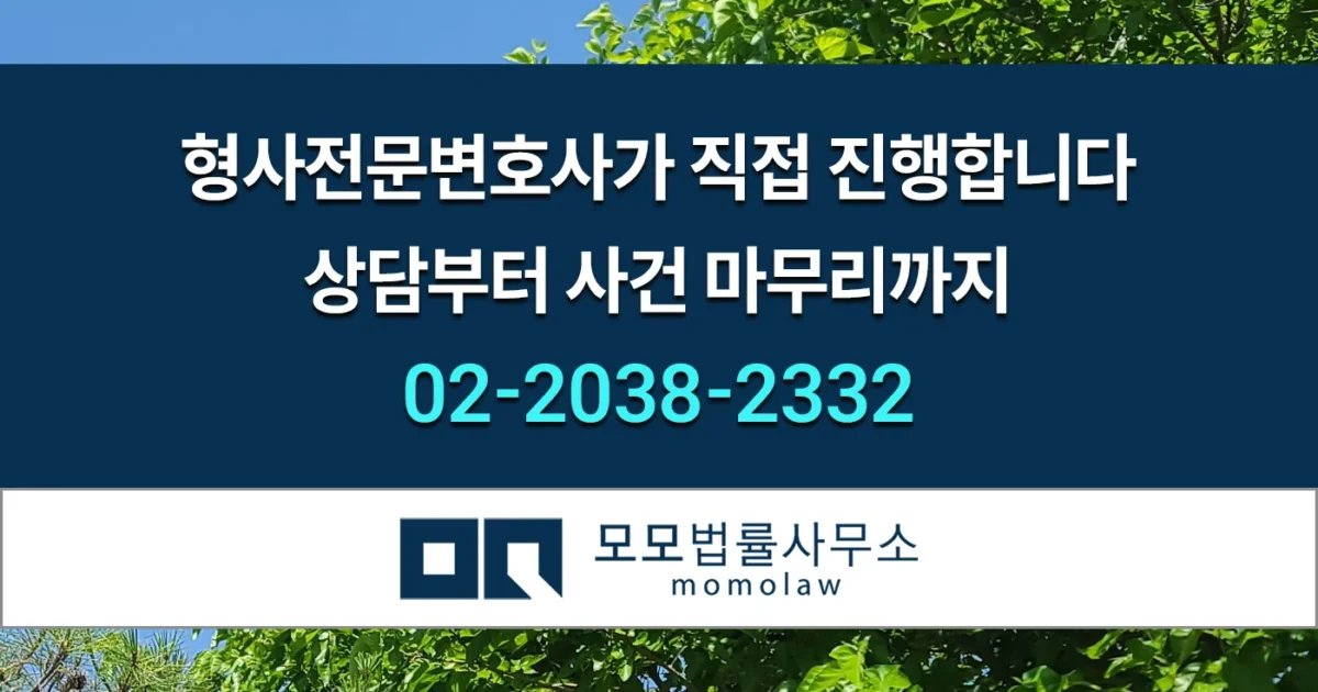 모모법률사무소 형사전문변호사 직접 진행1 안내